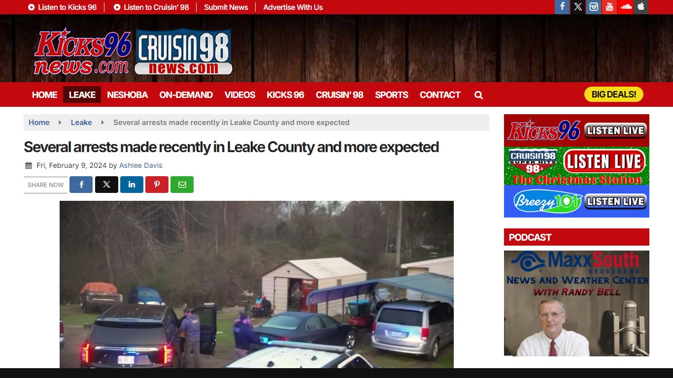 Several arrests made recently in Leake County and more expected