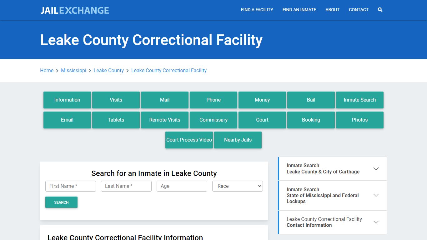 Leake County Correctional Facility - Jail Exchange